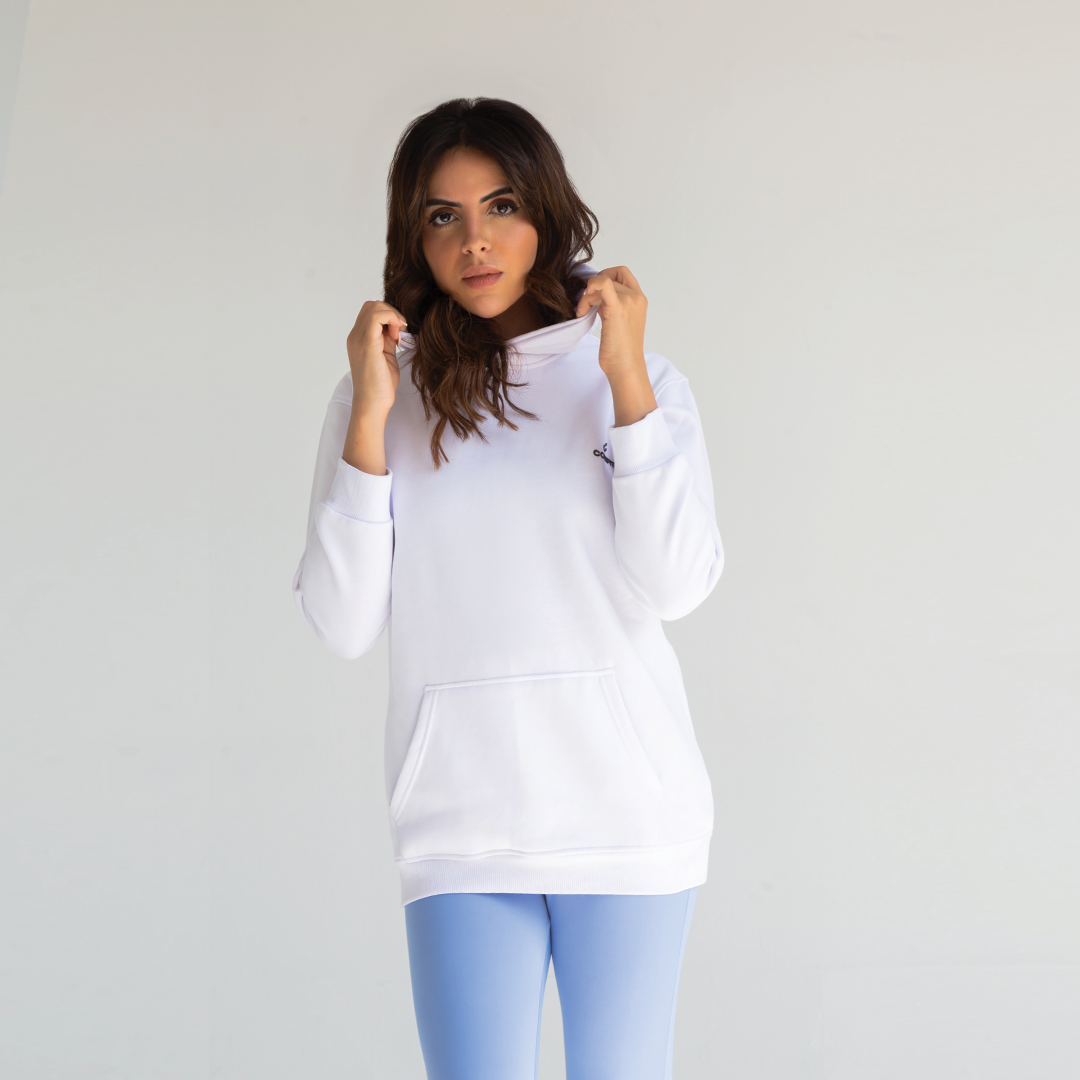 White top hoodie female